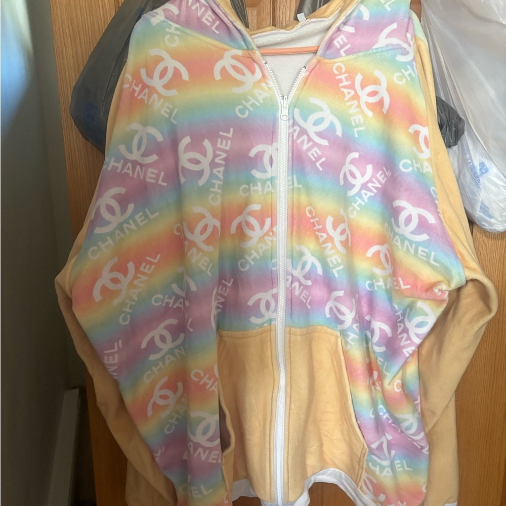 CHANEL Multicolor Logo Hoodie